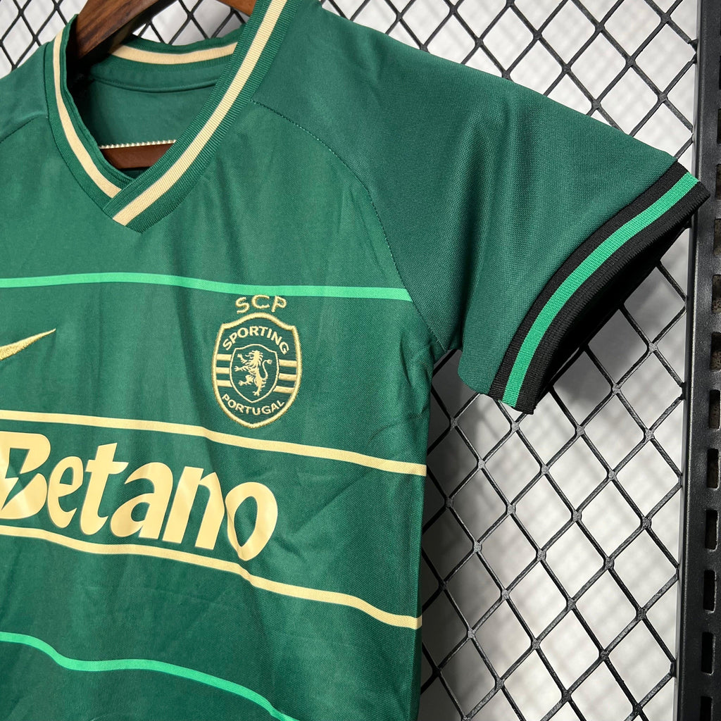 Conjunto Infantil Sporting Away 2024/25 - ÚLTIMAS UNIDADES! 🔥💚
