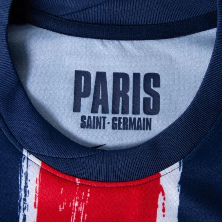 Paris Saint-Germain O.DEMBELE 10 Fan Jersey Home 2024/25 Patches UCL UEFA Foundation (Official Printing)