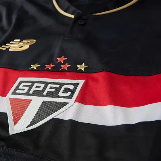 Camisa Sao Paulo Tricolor Third 25/26 - Preta - Fan version