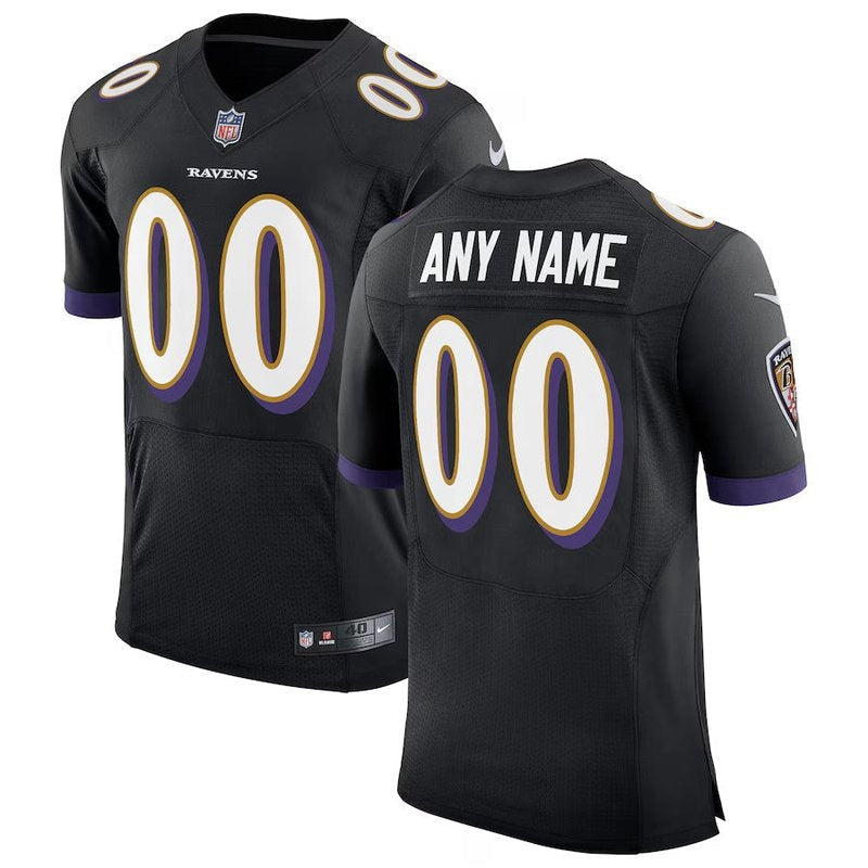 Camiseta personalizada de la NFL de los Baltimore Ravens - Speed ​​Machine - Negra