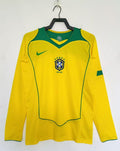 Camiseta de local de Brasil 2004 I - Versión retro de manga larga