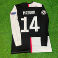 Blaise Matuidi 14- Juventus Long Sleeve 2019 2020 Retro White Black Jersey Trikot Maglia