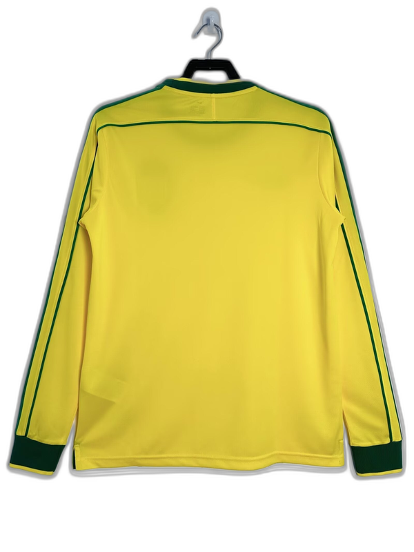 Camiseta de local de Brasil 1998 I - Versión retro de manga larga 