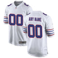Camiseta personalizada de la NFL de los Buffalo Bills, color blanco