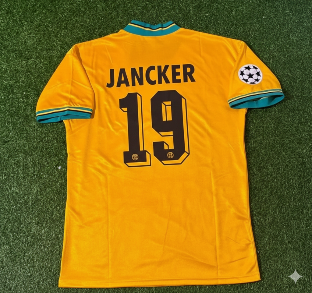 Carsten Jancker Bayern Munich Yellow Retro Football Jersey Kit