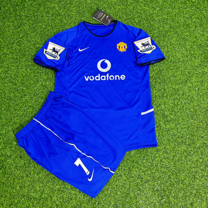 Cristiano Ronaldo Manchester United 2003 Blue Retro Kids Football Jersey