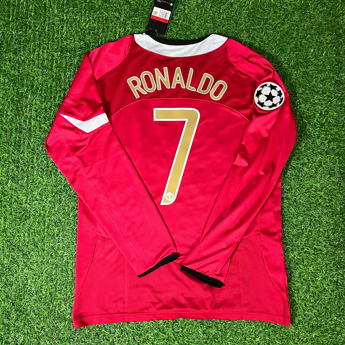 Cristiano Ronaldo Manchester United 2005 Champions League Patch Retro Kit Jersey Trikot Maillot Soccer Shirt
