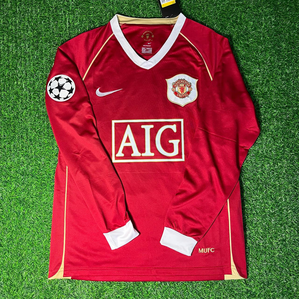 Cristiano Ronaldo #7 Manchester United 2006 2007 Red Golden Jersey Trikot
