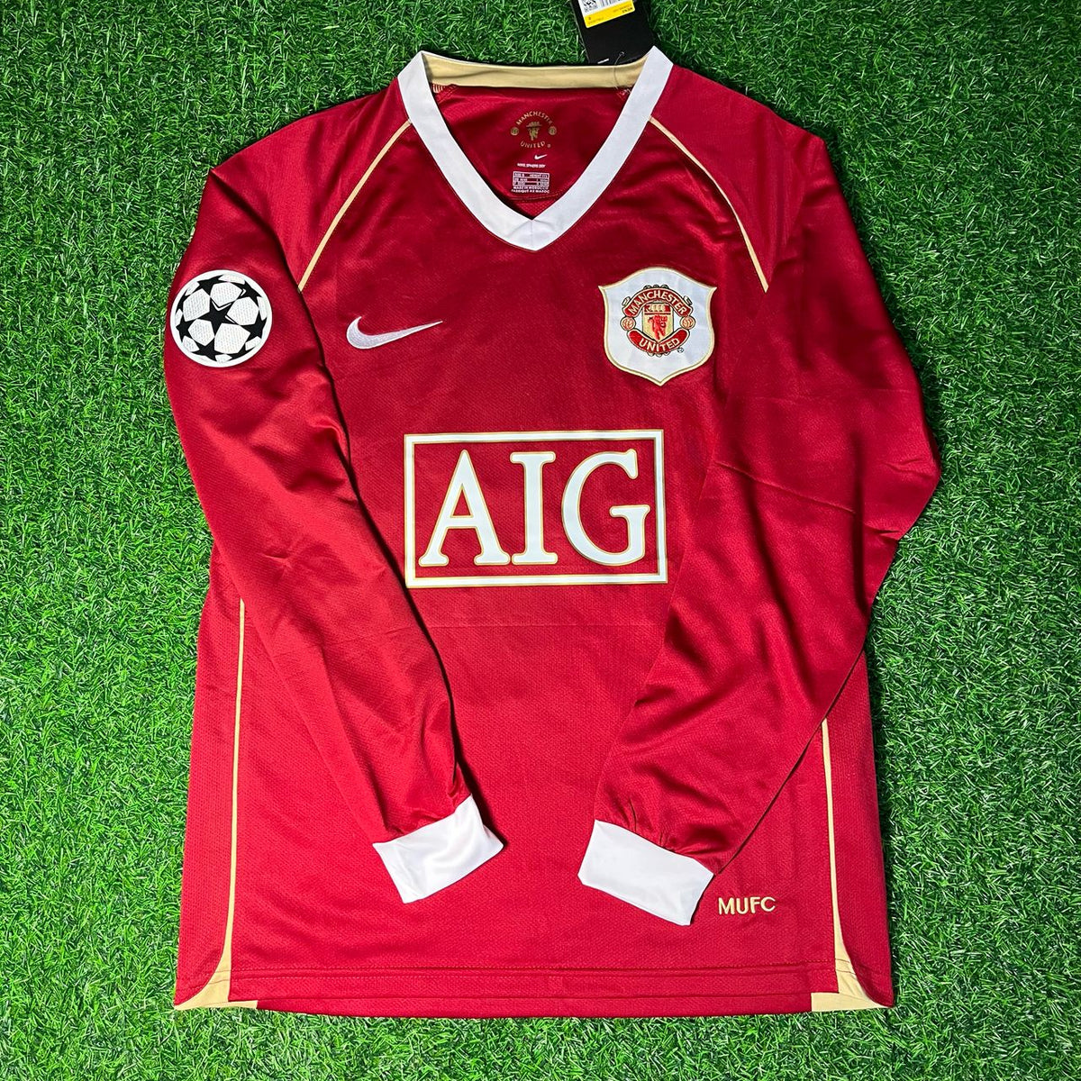 Cristiano Ronaldo #7 Manchester United 2006 2007 Red Golden Jersey Trikot