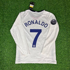 Cristiano Ronaldo Manchester United 2009 Champions Leage Final Rome Retro Long Sleeve Jersey Trikot