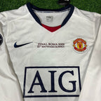 Cristiano Ronaldo Manchester United 2009 Champions Leage Final Rome Retro Long Sleeve Jersey Trikot