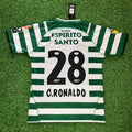Cristiano Ronaldo 28 – Sporting CP Lisbon 2001–2003 Retro Kit Jersey – | Trikot | Maillot Soccer Shirt