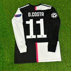 Douglas Costa 11- Juventus Long Sleeve 2019 2020 Retro White Black Jersey Trikot Maglia