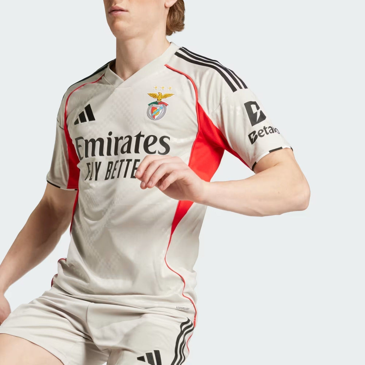 Camisola Benfica Alternativa Bege 2025/26 - ÚLTIMAS UNIDADES