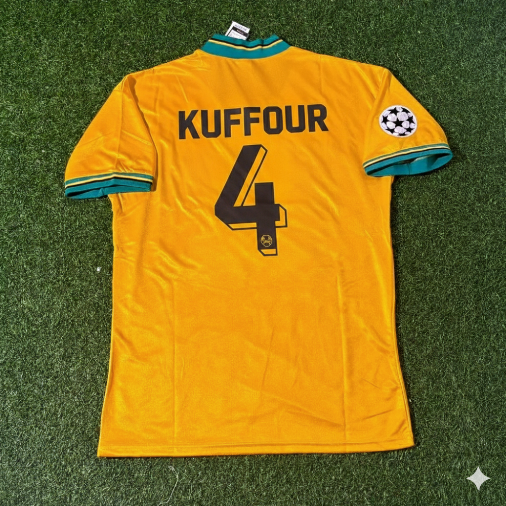 Samuel Kuffour Bayern Munich Yellow Retro Football Jersey Kit