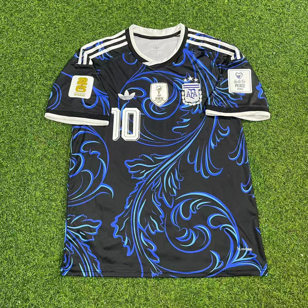 Lionel Messi #10 Argentina 2026 World Cup Golden Patch Football Jersey Kit