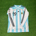 Lionel Messi Argentina 2006 World Cup Retro Long Sleeve Football Jersey