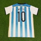 Lionel Messi Argentina 2014 World Cup Home Retro Jersey Trikot Soccer Shirt