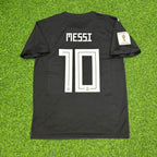Lionel Messi Argentina 2018 World Cup Black Retro Football Jersey