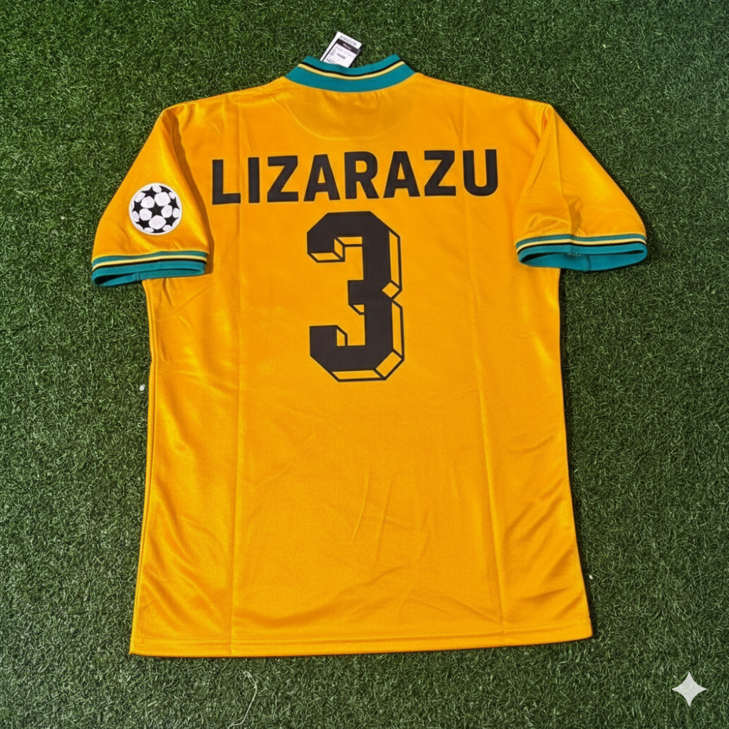 Bixente Lizarazu Bayern Munich Yellow Retro Football Jersey Kit