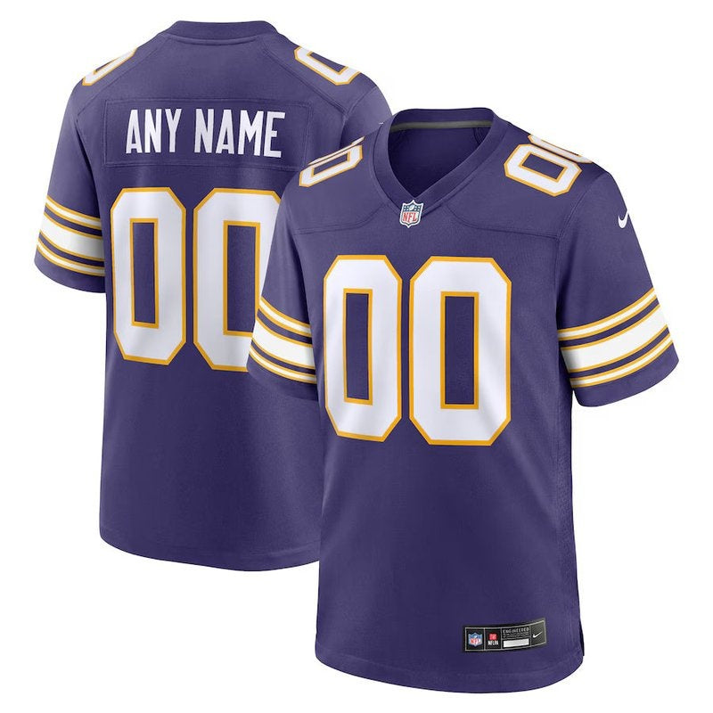 Minnesota Vikings - Camiseta clásica personalizada de la NFL - Morada