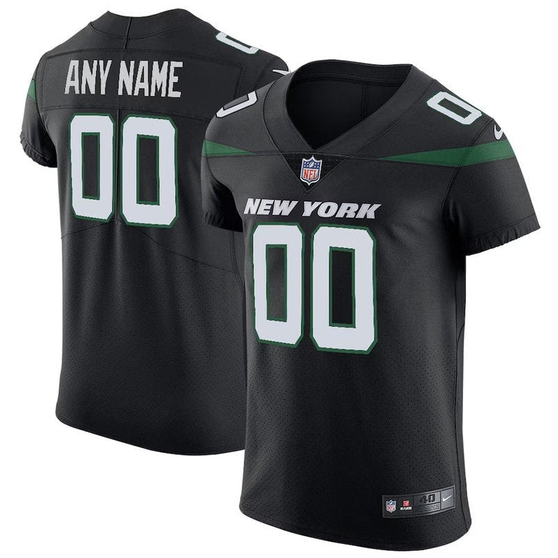 Camiseta personalizada Stealth de la NFL de los New York Jets, color negro