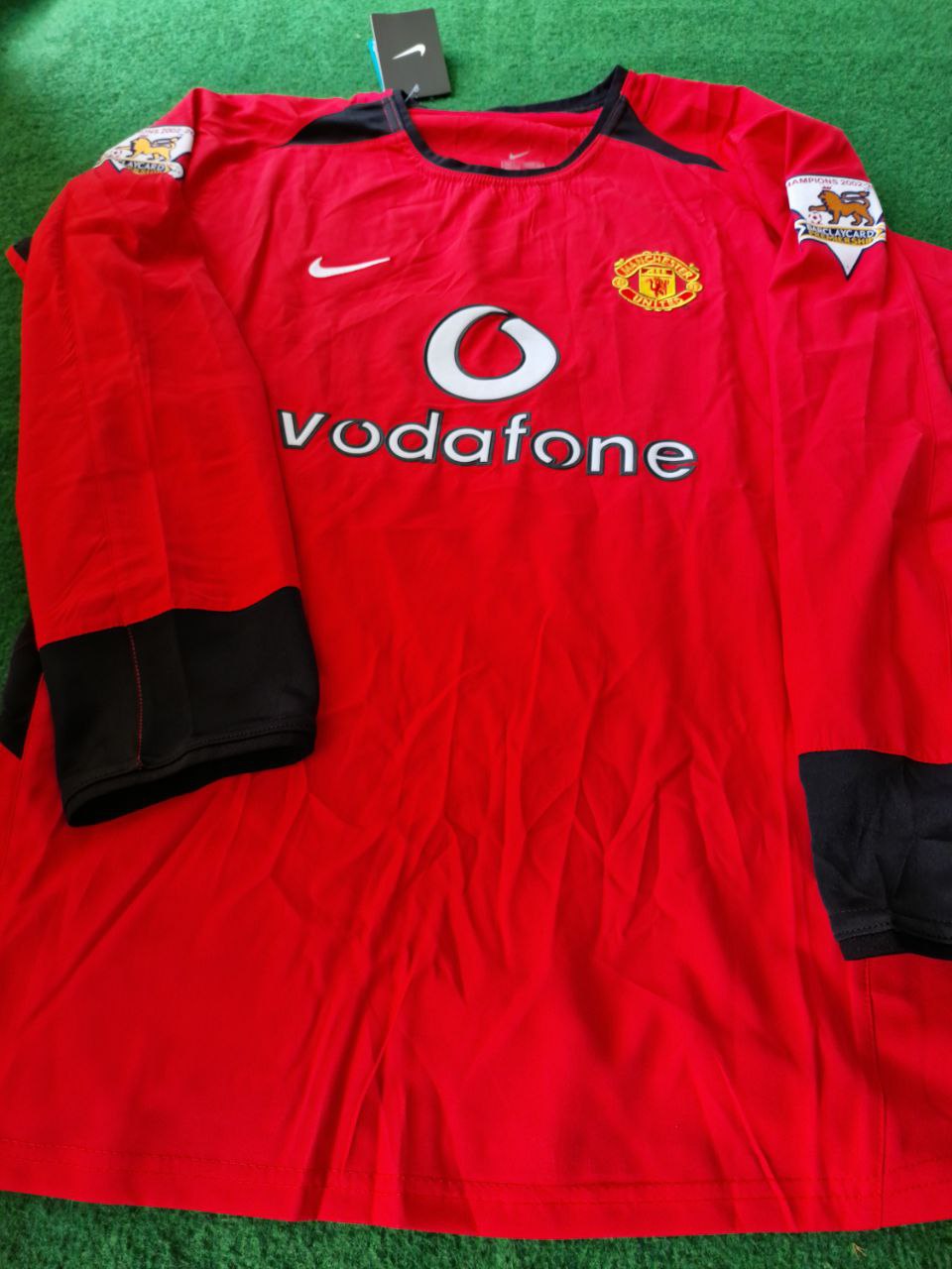 Cristiano Ronaldo Manchester United 2002 2004 Red Retro Long Sleeve Jersey Trikot Maillot
