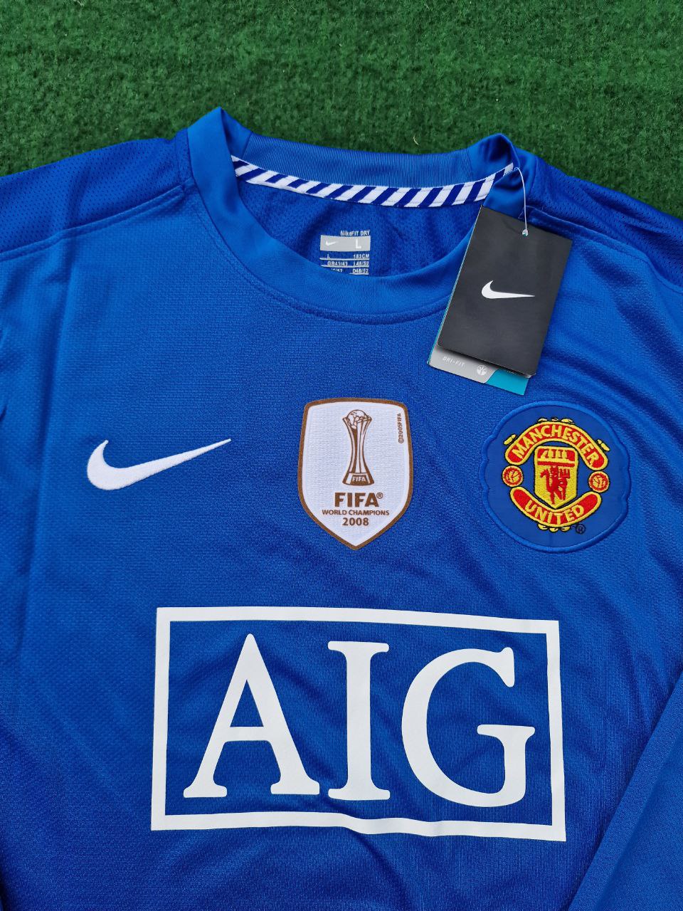 Cristiano Ronaldo Manchester United 2008 Champions League Patch Retro Short Jersey Trikot