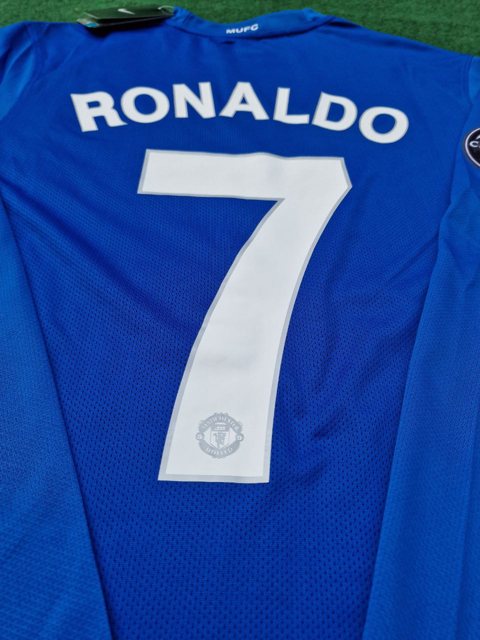 Cristiano Ronaldo Manchester United 2008 Champions League Patch Retro Short Jersey Trikot