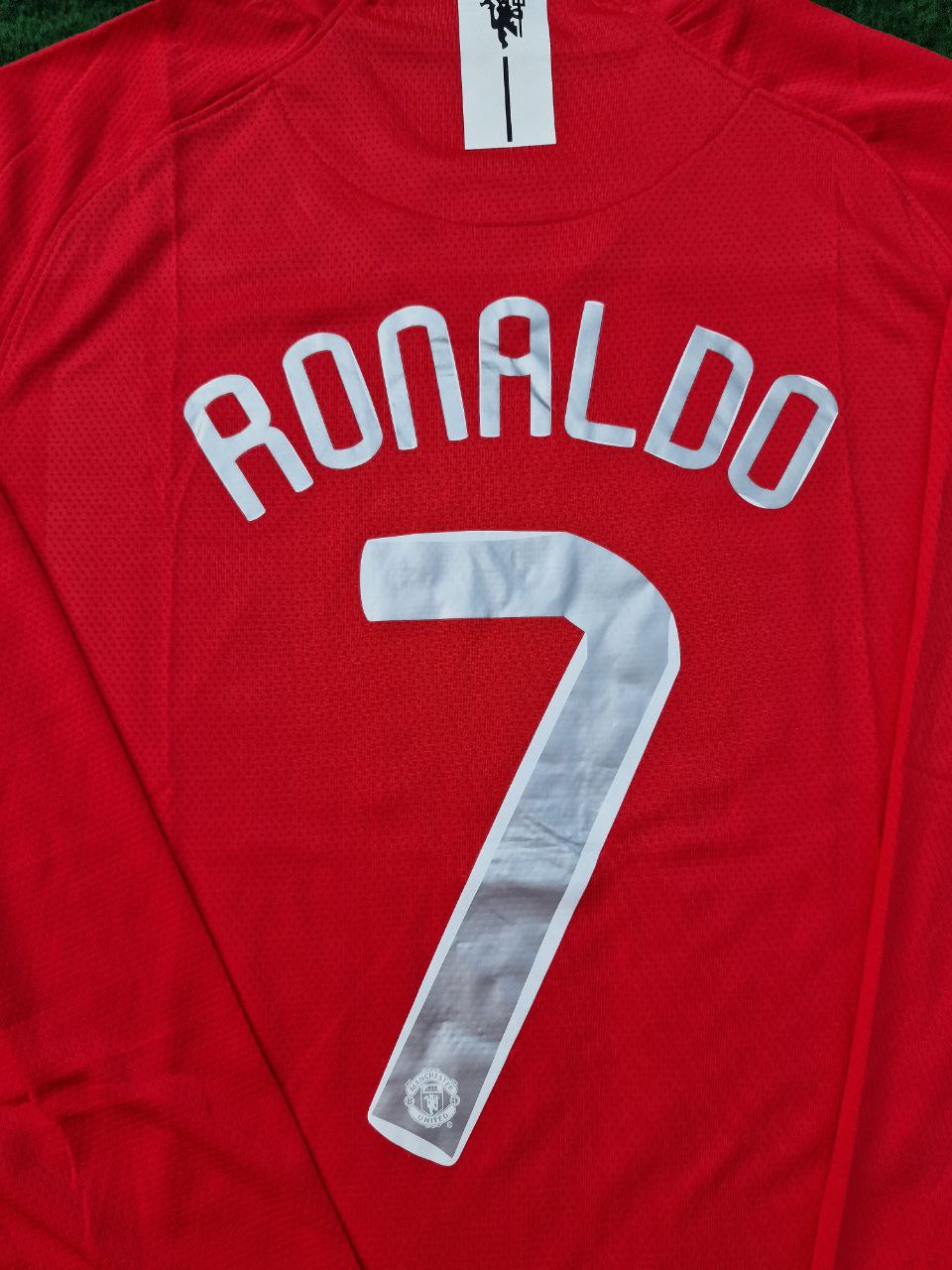 Cristiano Ronaldo Manchester United 2008 Champions Leage Final Moscow Retro Long Sleeve Jersey