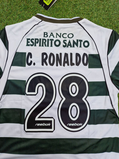 Sporting CP Lisbon Cristiano Ronaldo Number 28 Vintage Jersey Trikot