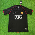 Cristiano Ronaldo Manchester United 2007-2008 Black Retro Jersey Trikot Camiseta Maillot Soccer Shirt