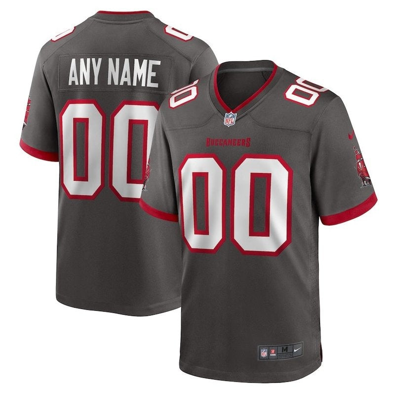 Tampa Bay Buccaneers - Camiseta personalizada alternativa de la NFL en color peltre